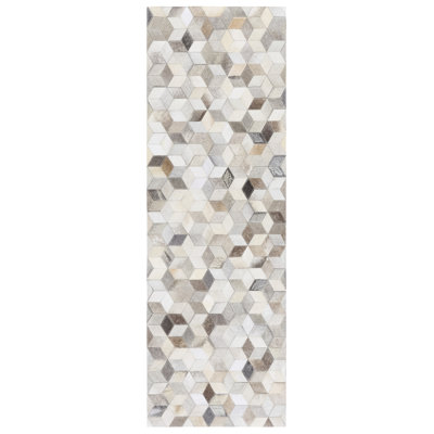 Yalaina Hand Woven Leather Geometric Rug