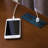 Coastal Solid Manufactured Wood Side Table with AC/USB and USB-C Port-513730024