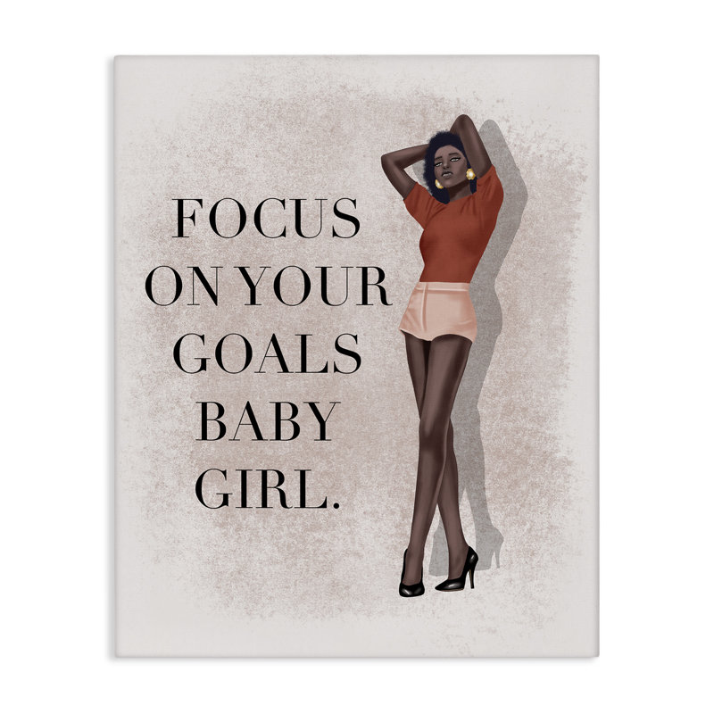 «Focus On Goals Girl» par Saba Rauf, H 20 po x l 16 po