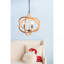 Luminaire suspendu à 3 lumières de style lustre de style campagnard avec lustre en corde et chaîne réglable pour le vestibule de la salle à manger, ampoule non incluse
