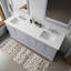 Meuble-lavabo double blanc 80 po X P 22 po D, avec plateau en quartz blanc-117843359