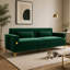 Canapé 3 places en velours Emerald Green