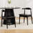 Modern Upholstered Dining Chairs With Backrest, With Solid Wood Frame, For Dining Room/Living Room