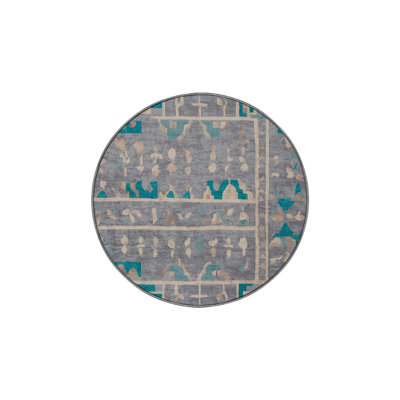 Machine Washable Gray Area Rug