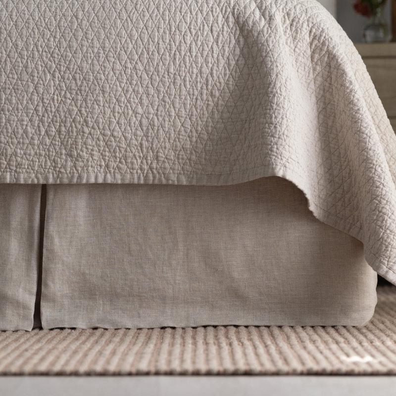 Dawn Luxe Tailored Bed Skirt, Beige