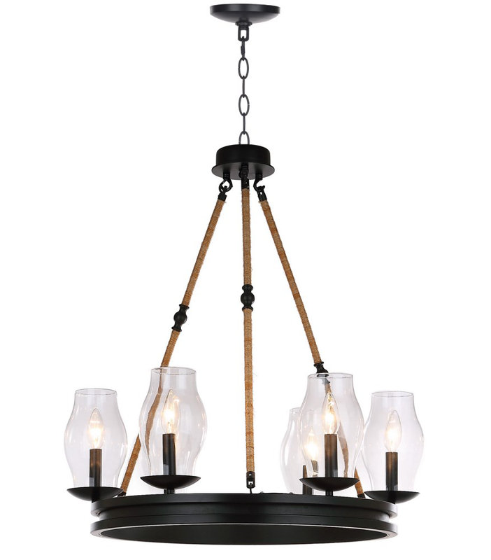 Lustre 6 lumières façon bougie Anannya