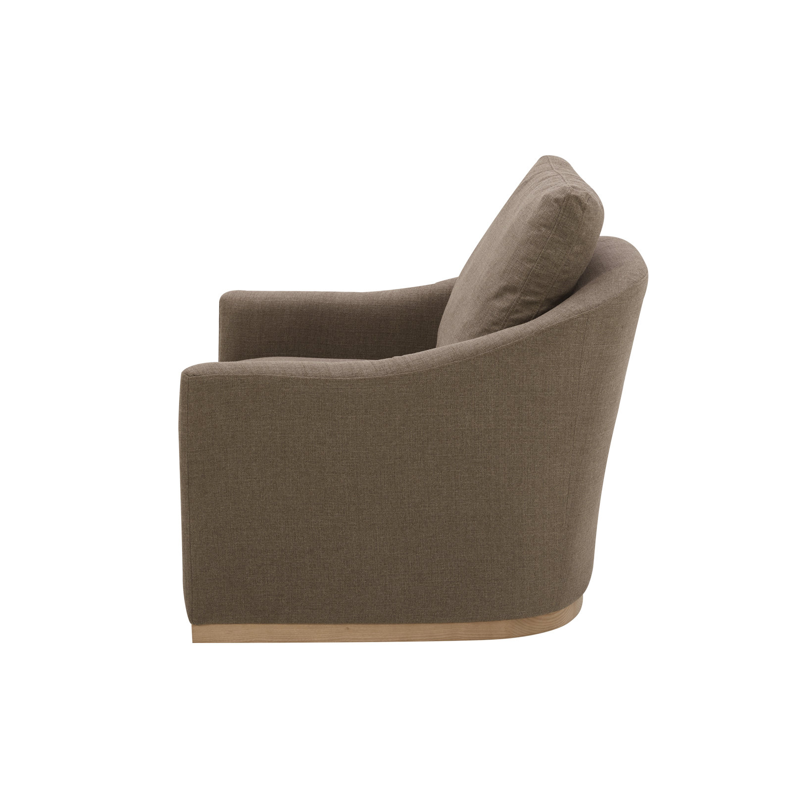 Coriyah Upholstered Swivel Armchair, Soft Taupe Basketweave