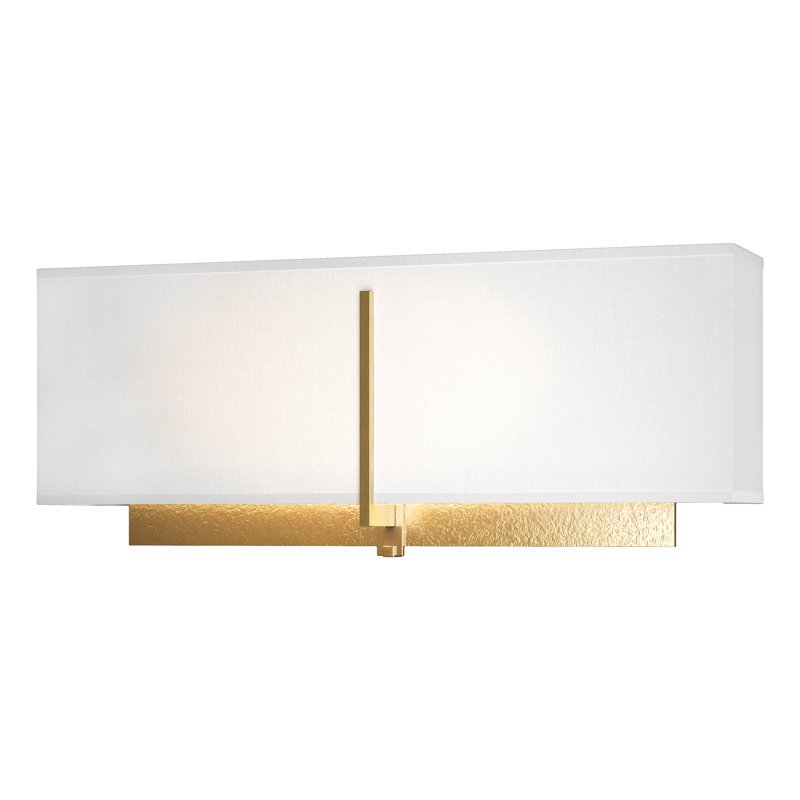 Exos 2 - Light Flush Mounted Sconce, Natural Anna, Modern Brass