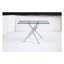 Table rectangulaire en verre trempé 47,24 "- structure en fer argenté, moderne-1376094148-1376094158