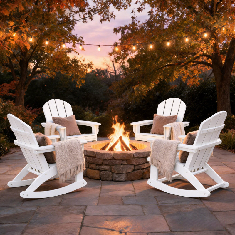 Chaise Adirondack en HDPE, Blanc