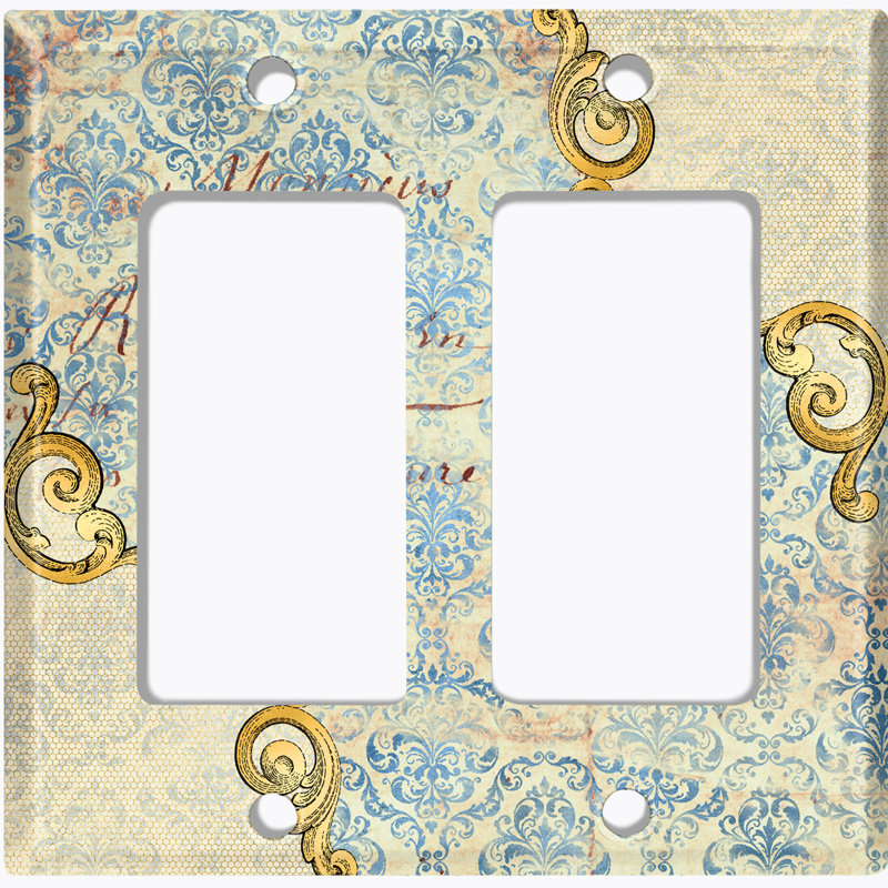 Patterned 2 - Gang Rocker Standard Wall Plate