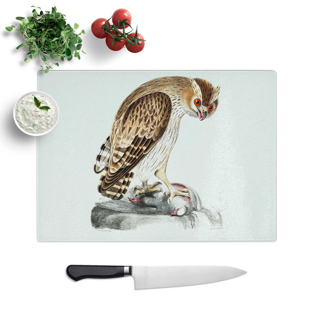 Glass Horned Owl by John Edward Gray Chopping Board