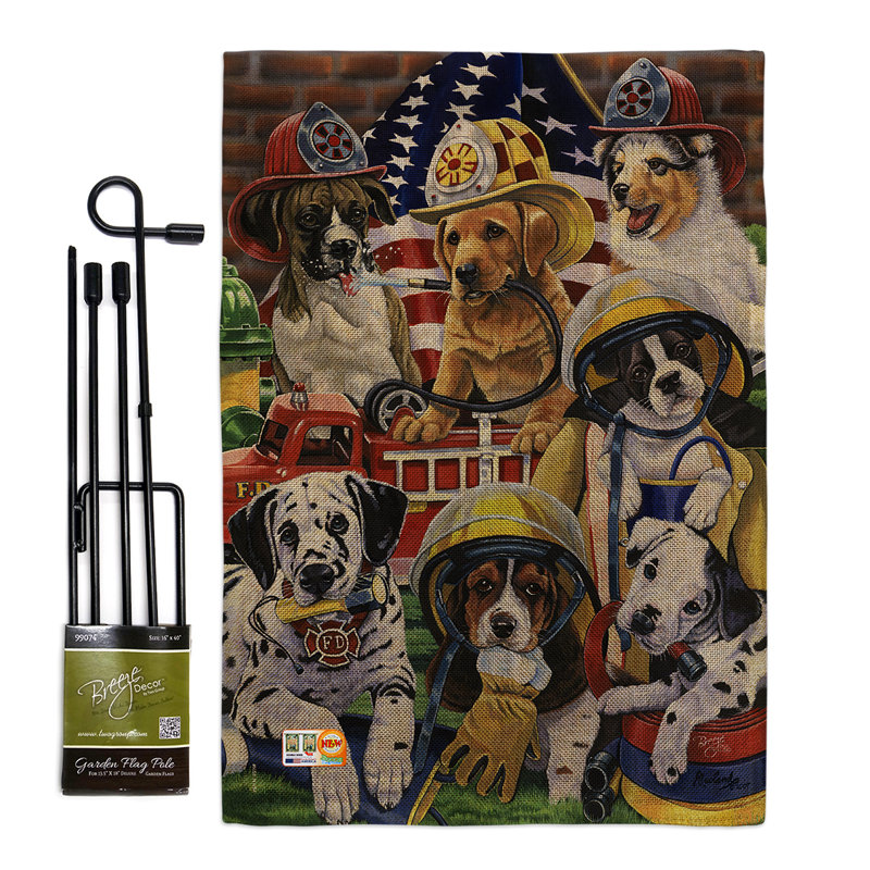 Toile de jute 2 faces 19 x 13 po Hero helpers Ensemble de drapeaux
