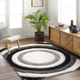 Camia Machine Woven / Power Loomed Performance White/Gray Rug