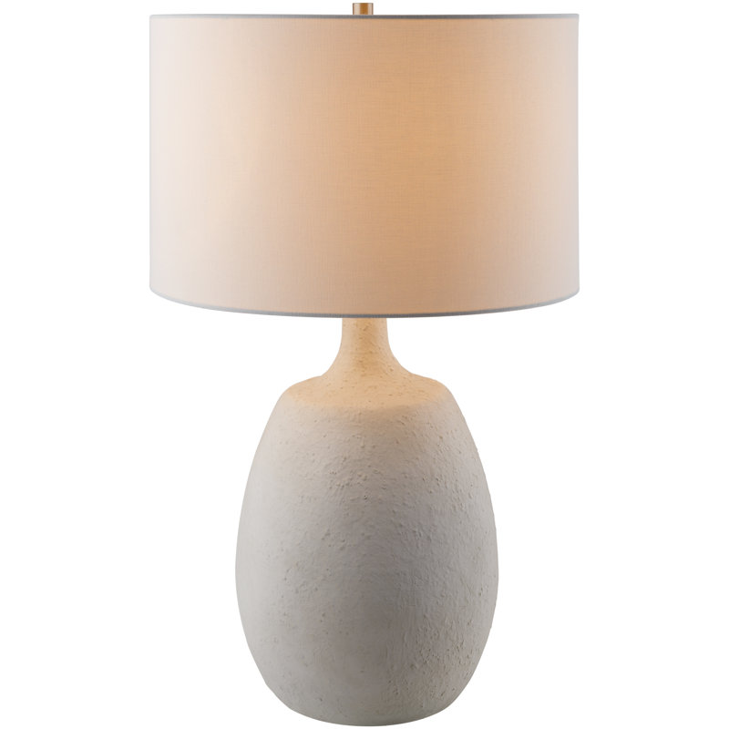 Lampe de table à tambour H 28 po x l 16 po x P 16 po Pompeo