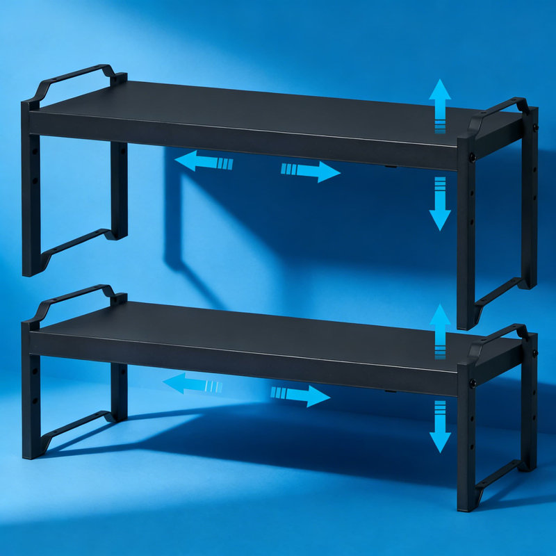 Ensemble de 2 tablettes extensibles et empilables