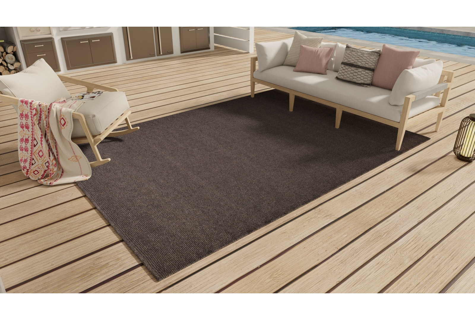 Castanon Gray Tan Hand-Woven Rug, Rectangle 10' x 14'