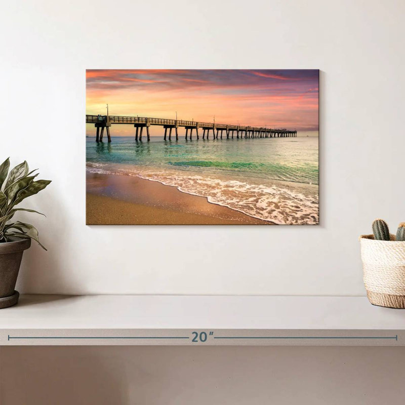 Aletra Beach Pier Sunrise South Florida, H 8 po x l 12 po
