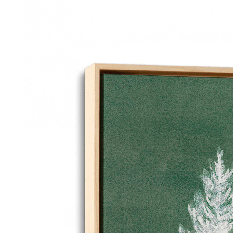 «Vintage Snowy Trees», reproduction sur toile encadrée, Encadrement brun, H 24,75 po x l 24,75 po x P 1,75 po