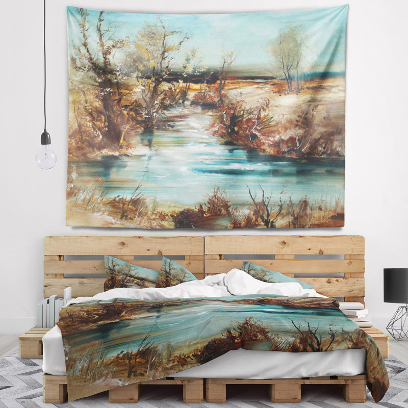 Tapisserie «Trees and Creek», H 32 po x l 39 po