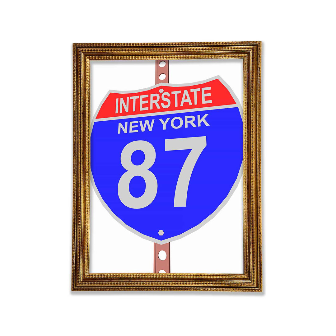 Interstate 87 Schild - Drucken