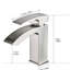 Robinet de lavabo de salle de bain en nickel brossé - Alliage d'aluminium et meuble-lavabo moderne au fini mat en céramique