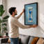 Ornate Hourglass Minimalist - Framed Print-1882542387-1882542373