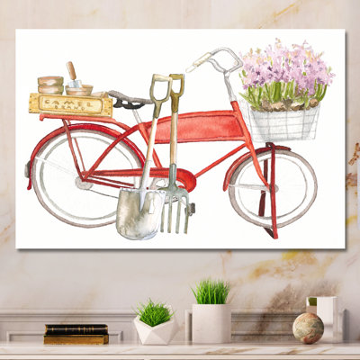 Outils de culture de bicyclette - reproduction sur toile