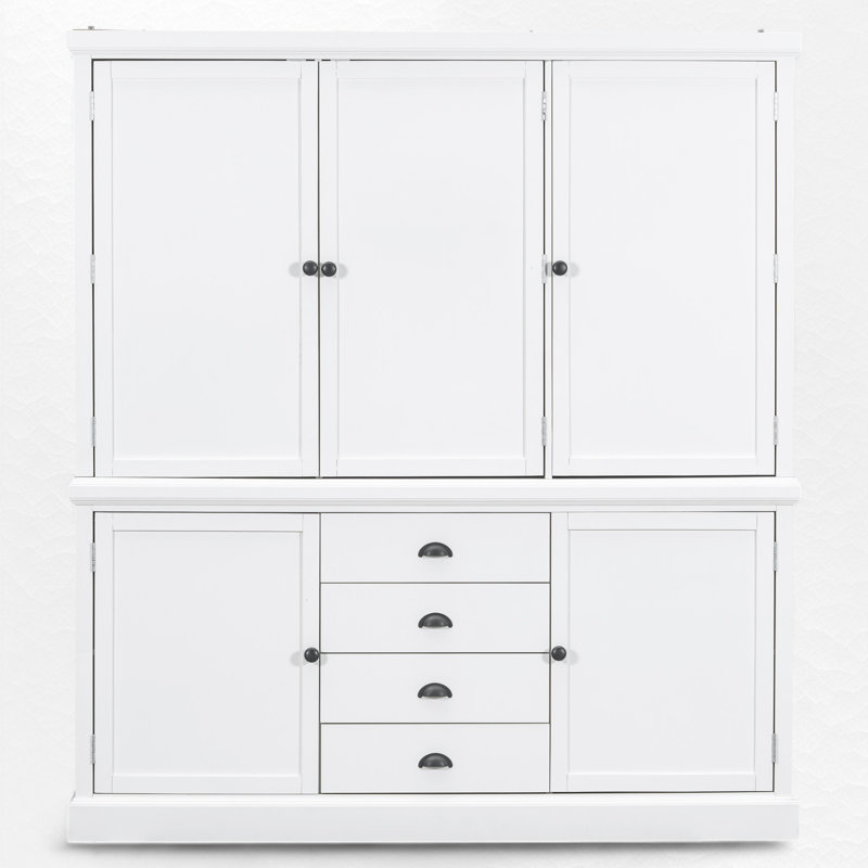 Garde-manger 73,02 po avec tiroirs, Blanc