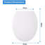 Soft Close Oval Toilet Seat - White