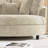 70.1" W Slipcovered Oversized Modern Chenille Sofa Chair, Upholstered Accent Barrel Chair With Pillows-119319706