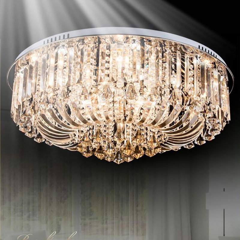Marks LED Flush Mount, Champagne, 28cm H x 80cm W x 80cm D