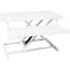 Station de travail blanche à hauteur réglable avec plateau à clavier, vérin pour bureau d'ordinateur portable à mouvement contrôlé, pour ordinateur portable, plateau sur mesure