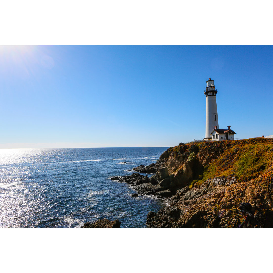 Pigeon Point Leuchtturm in Pescadero von PWei - Leinwandbild