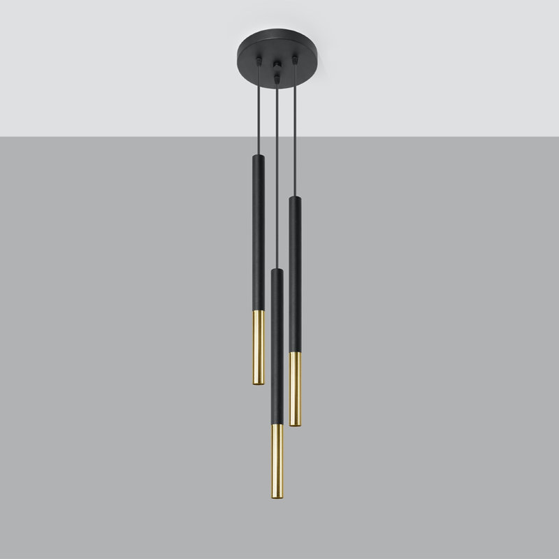Mozaica 3 - Light Cluster Pendant, Black/Gold