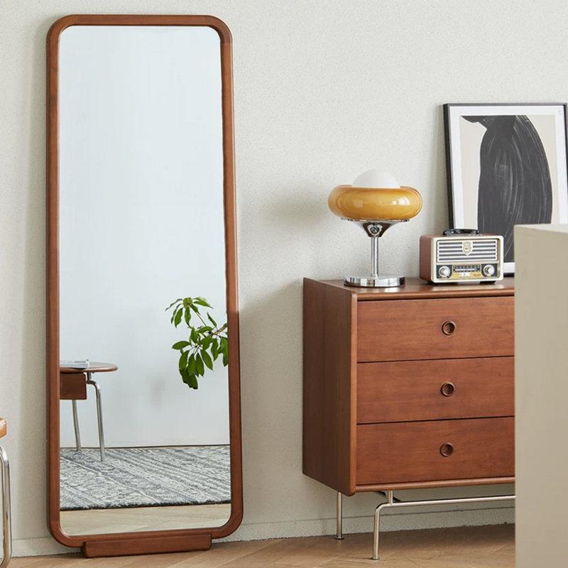 Miroirs pleine longueur rectangulaires en bois massif