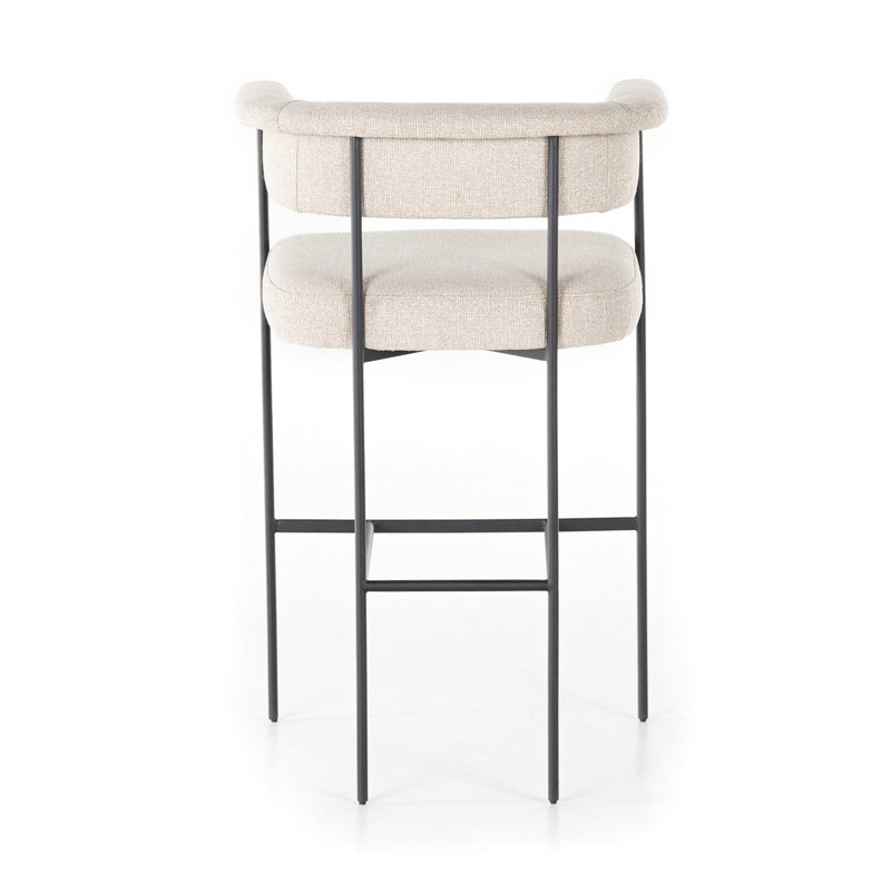 Grayson Counter and Bar Stool, Light Camel Polyester, Counter Stool (26.5" Seat Height), Solid
