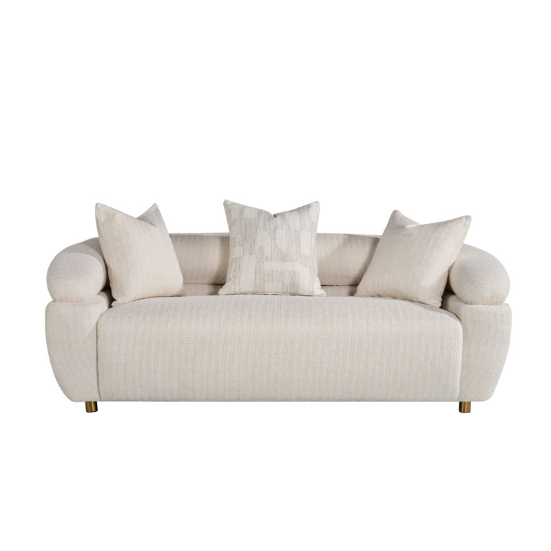Capri Modern Curved Upholstered Loveseat