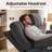 Latitude Run Power Recliner Loveseat Sofa With Adjustable Headrest, Heat And Vibration, 64.6" Fabric Electric Reclining Loveseat With USB Charge Ports-73825721