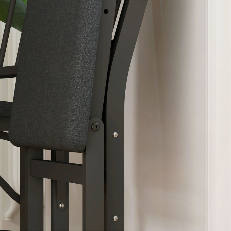 Chaise rétro pliante en métal et bois