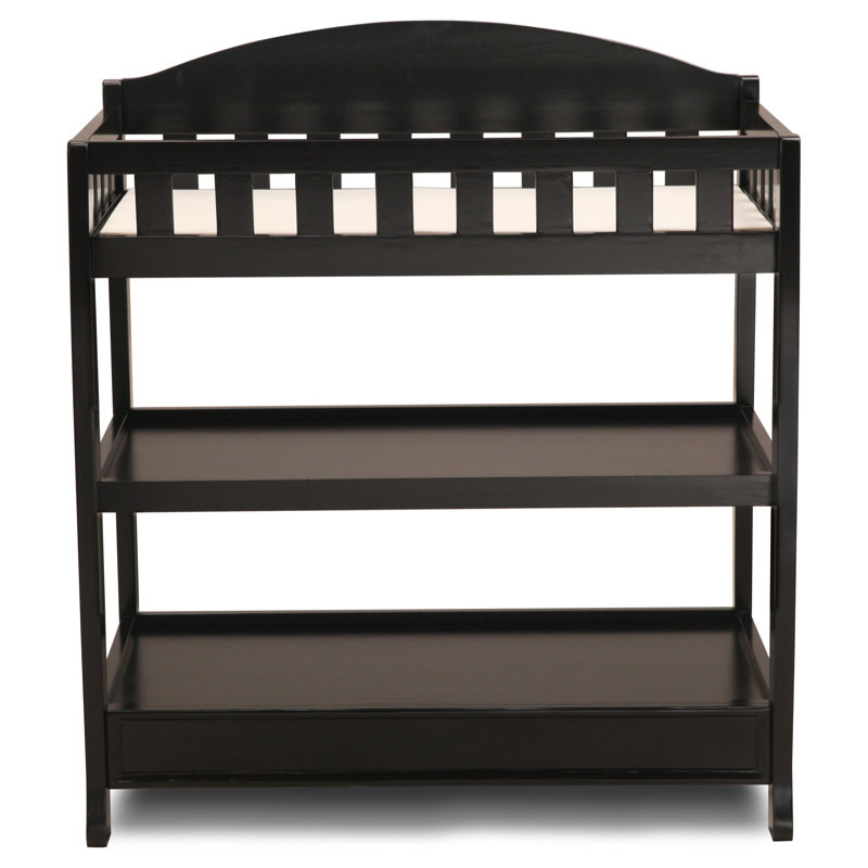 Table à langer avec matelas Wilmington, Ébène