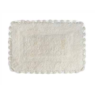 Rosellen 100% Cotton Non-Slip Bath Rug