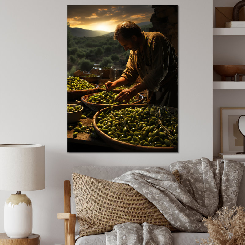Espagne Espagne Olive Harvest II - impression, H 40 po x l 30 po x P 1,5 po, Toile tendue