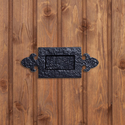 Hammer & Tongs - Fleur De Lis Letter Plate - W270mm x H105mm - Black