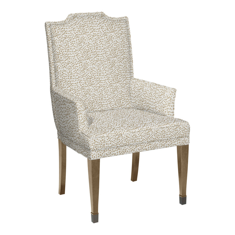Travis By Michael Weiss Upholstered Arm Chair, No, Worthy Snow, Hampton