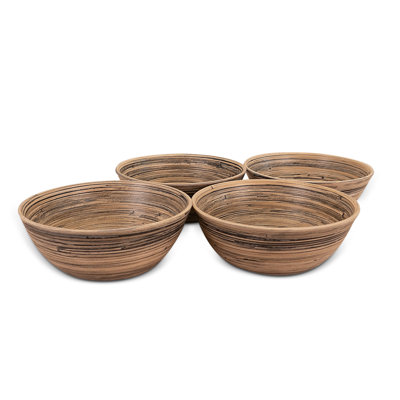 Ensemble de bols à salade en bambou Lexa, 8 po X 4, bambou