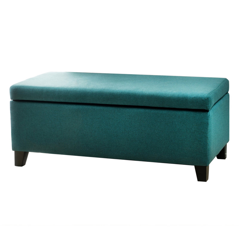 39"Upholstered Bed Bench with Storage, Teal
