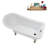 58" Streamlin Clawfoot Tub,Tray,Drain, Clawfeet-101628927-102219861