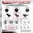 3 Inch Bright Chrome Hooded Neoprene Rubber 3/8 Inch Threaded Stem Casters Set 4-101283567