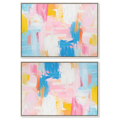 Colourful Daybreak II Set Canvas Dopamine Decor by Art Remedy